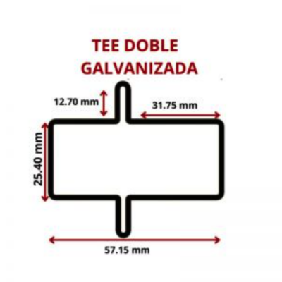 TEE DOBLE ZV127 GALVANIZADA